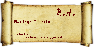 Marlep Anzelm névjegykártya
